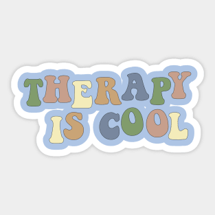 Therapy is Cool Earth Tones Sticker